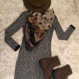 Madewell Dress - long sleeve textured knit dress